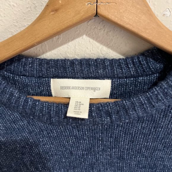 Blue Two Tone Mens Sweater - Picture 3 of 5